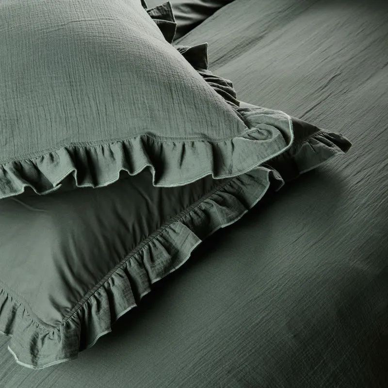 Taie d'oreiller Entre Deux - Gaze de coton et percale de coton