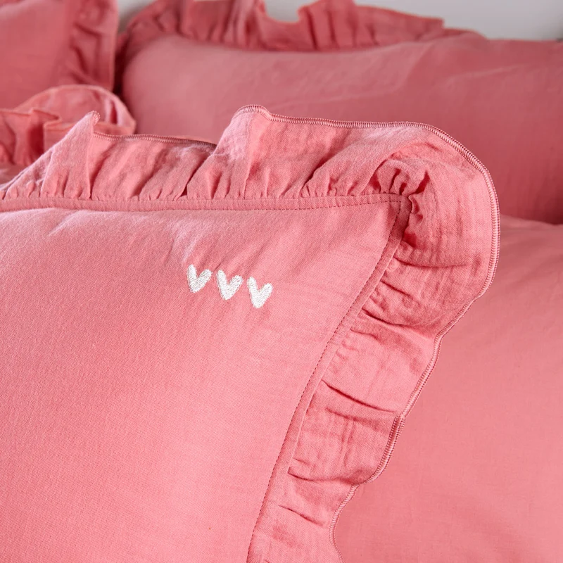 Taie d'oreiller Entre Deux - Gaze de coton et percale de coton