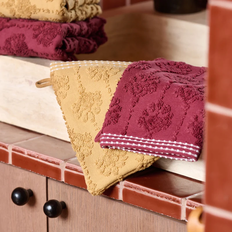 Gant de toilette Néroli - Éponge jacquard ciselée