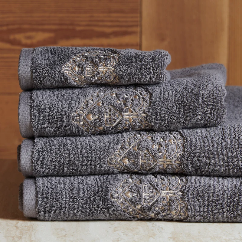 Drap de douche Nuit au Chalet - Coton 600g/m²