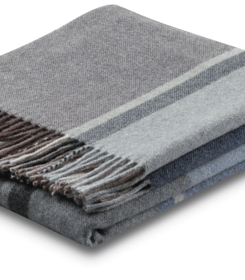Plaid Cachemire Écossais Bleu 130 X 170 cm - Collection VENICE
