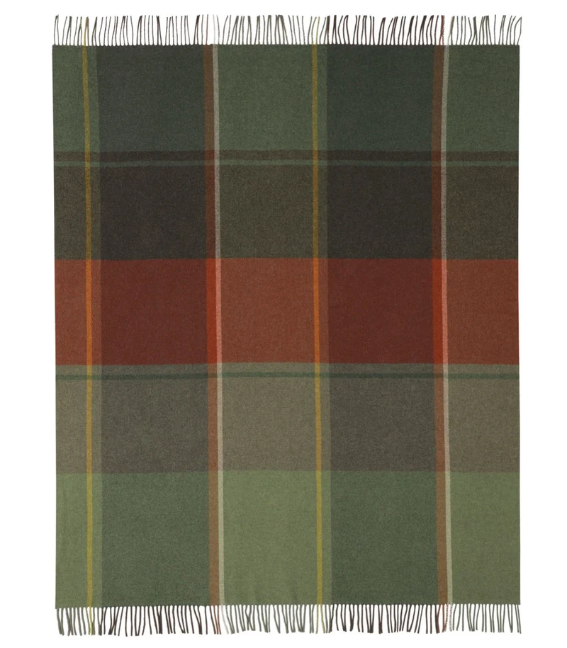 Plaid Cachemire Écossais Vert 130 X 170 cm - Collection VENICE