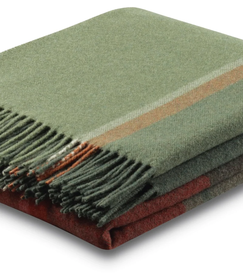 Plaid Cachemire Écossais Vert 130 X 170 cm - Collection VENICE