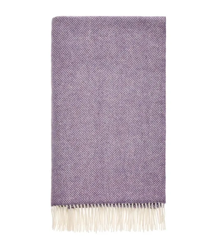 Plaid Laine Chevrons Violet 140X185 cm