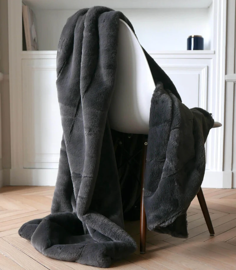 Plaid Fausse Fourrure Ours Brun 140 X 180cm