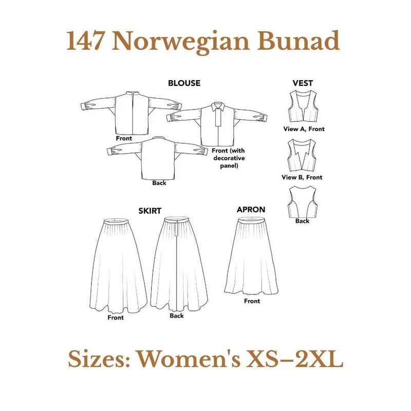 PATRON DE COUTURE PDF | 147 Bunad norvégien | Folkwear