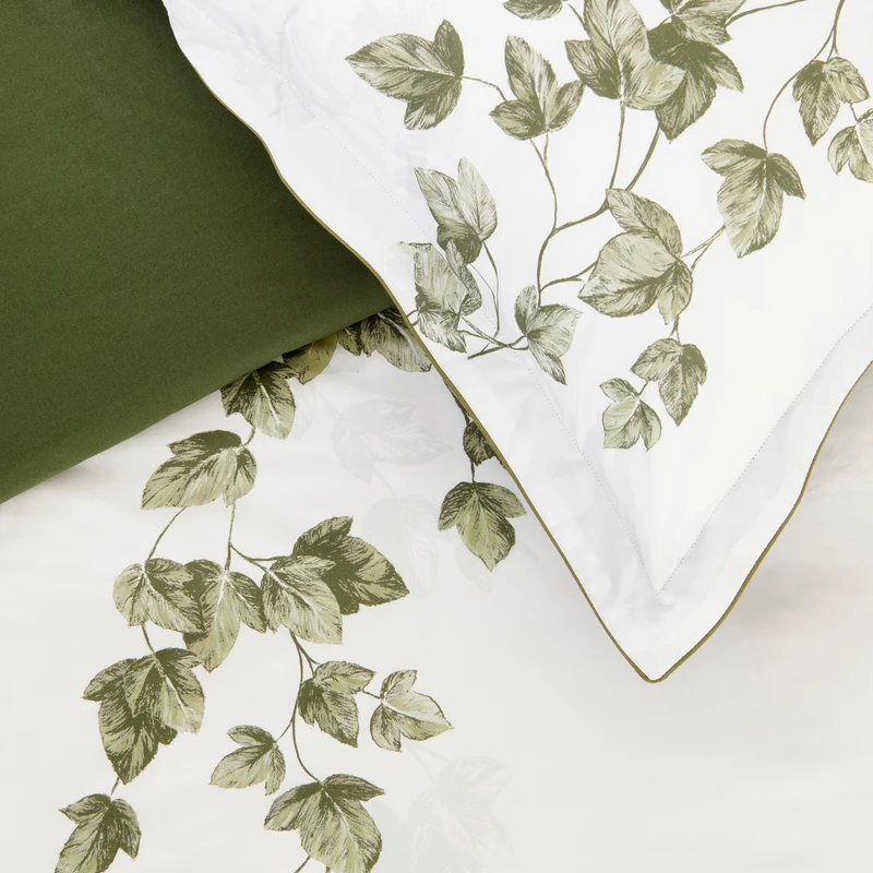 Taie d'oreiller Lierre - Percale de coton