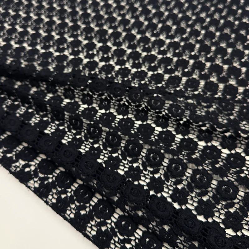 Tissu Dentelle Guipure Macramé, Coton - Prefica