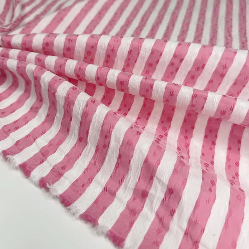Tissu Gaufré Brodé, Coton Stretch - Belluna