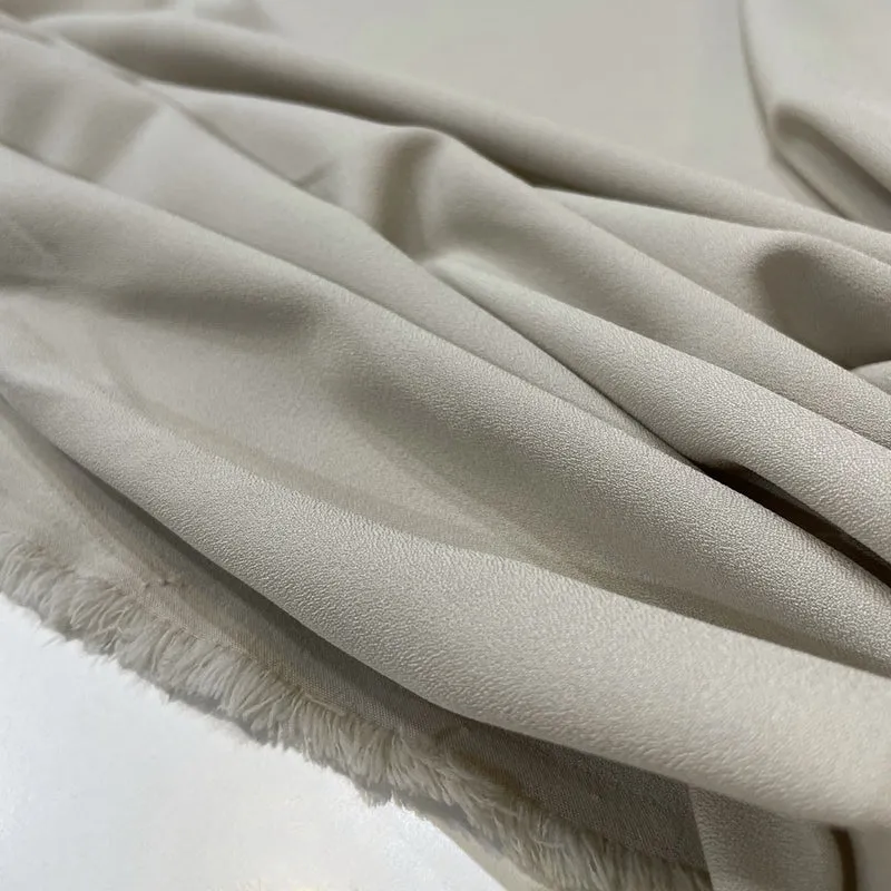 Tissu Crêpe, Polyester Recyclé - Ciment, Woking