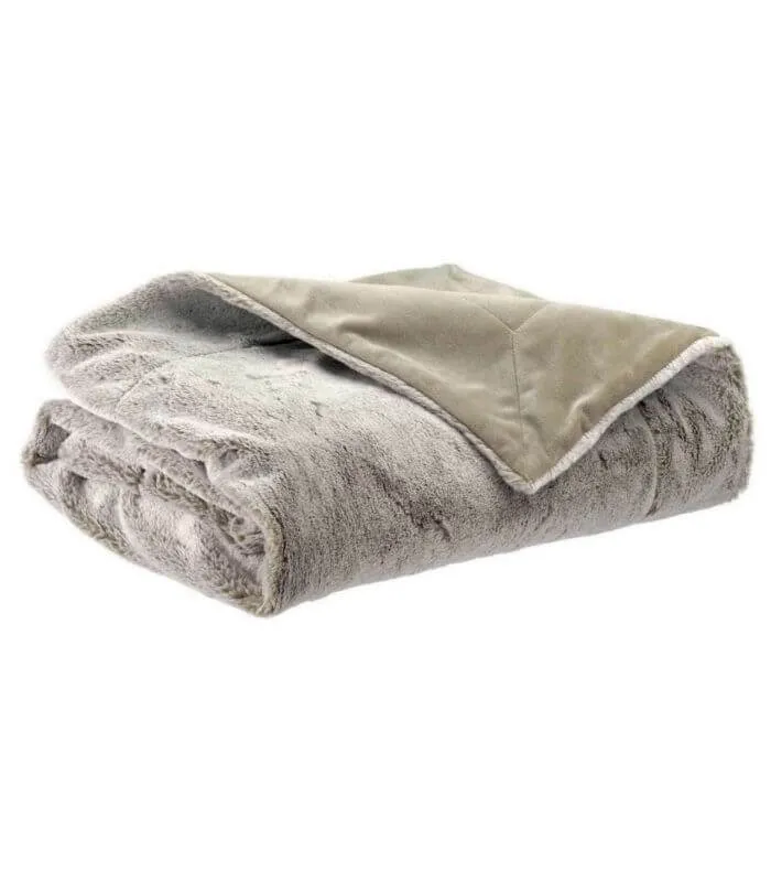 Plaid Fausse Fourrure Naturel Beige 130 X 160 cm