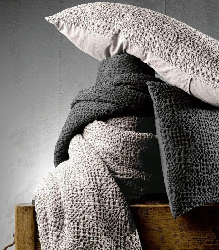 Jeté de canapé/ Couvre-lit 100% coton TANA Beige Lin