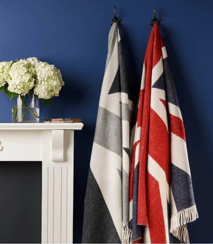 Plaid Laine Mérinos Union Jack 130 X 200 cm