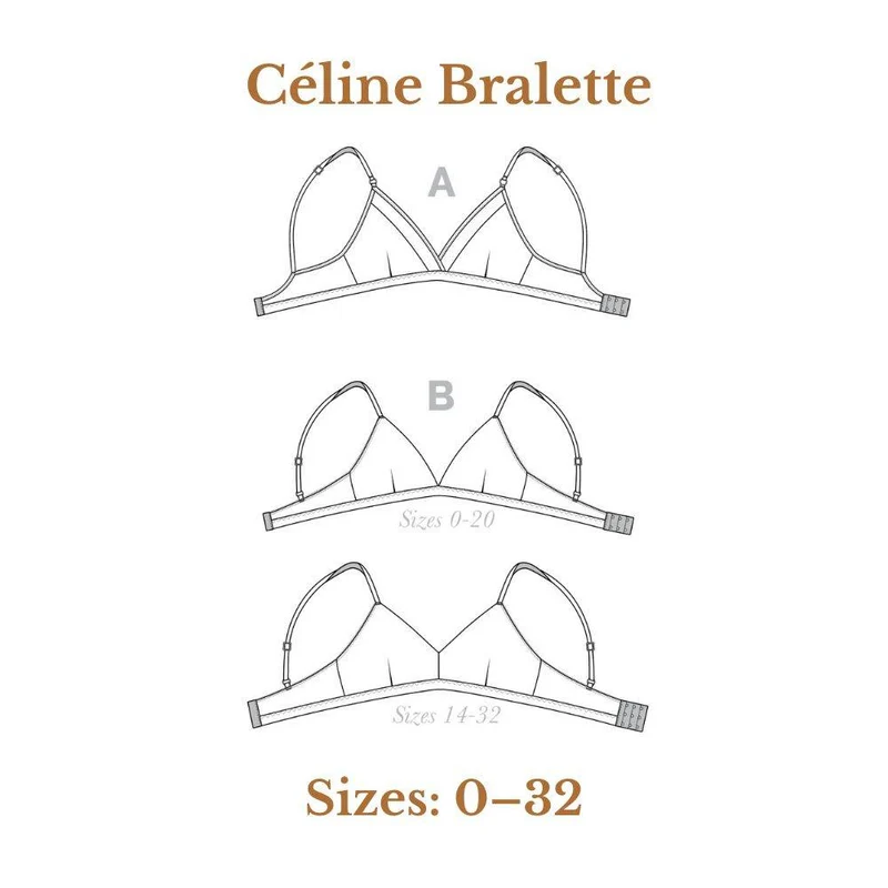 PATRON DE COUTURE PDF | Bralette Céline | Closet Core | BILINGUE (FR / EN)