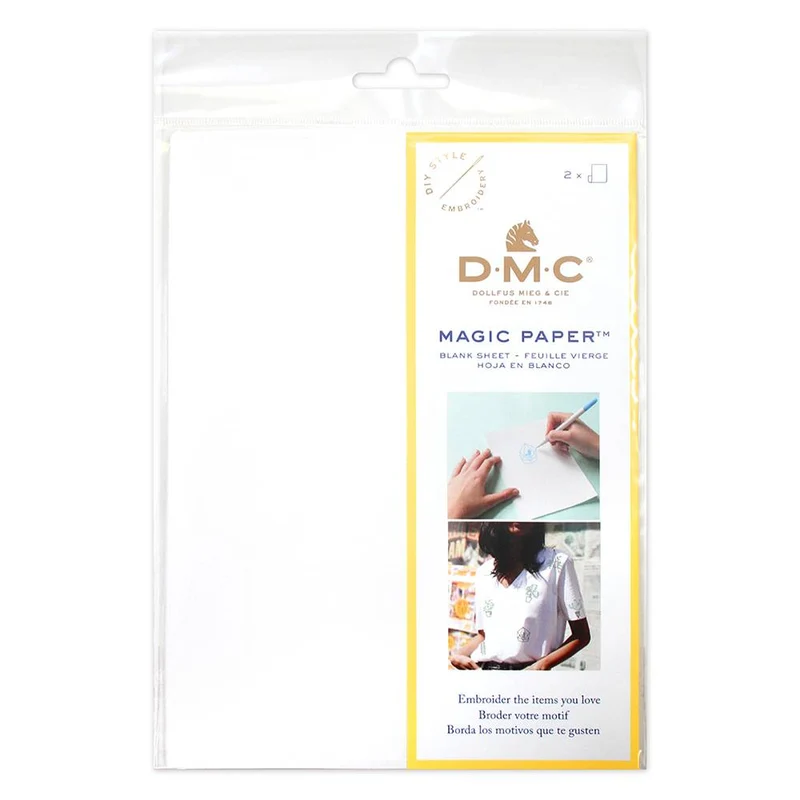 Papier à broder hydrosoluble DMC Magic Paper | 2 feuilles