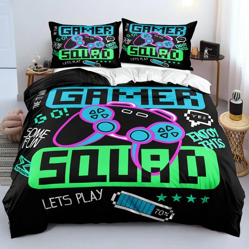 Housse de Couette et Deux Taies Gamer 240cm