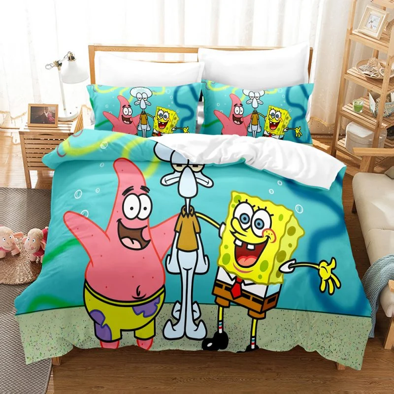 Housse de Couette et Deux Taies (240cm) Bob L'Éponge Couleur