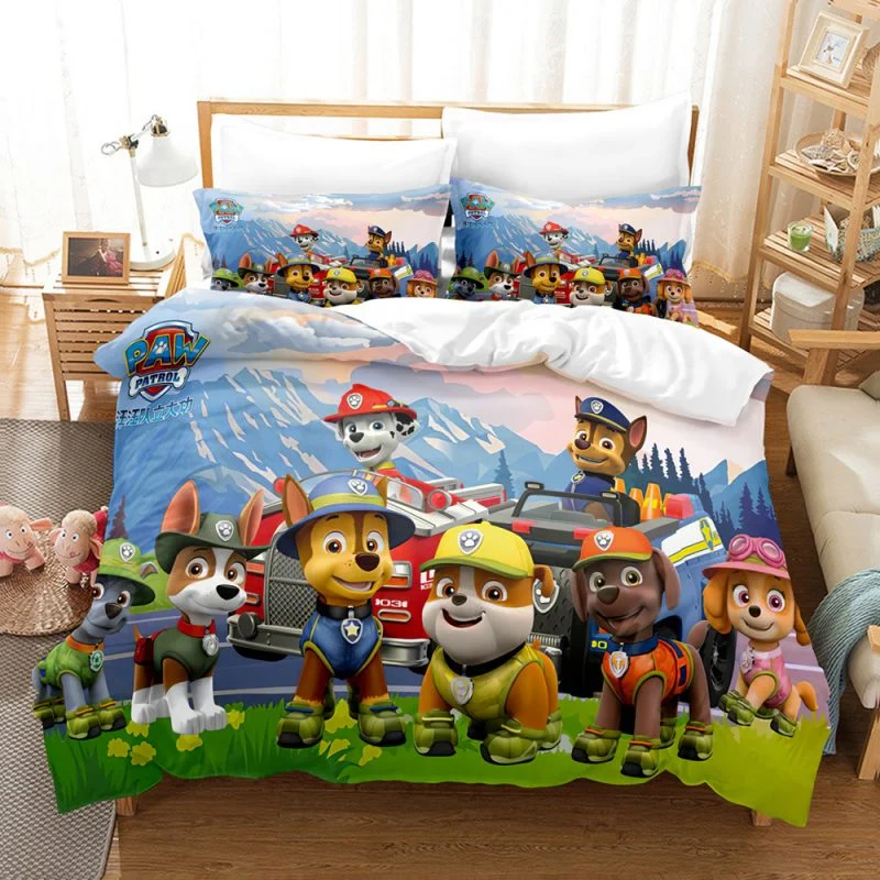 Housse de Couette Pat Patrouille 3D et Deux Taies 240cm