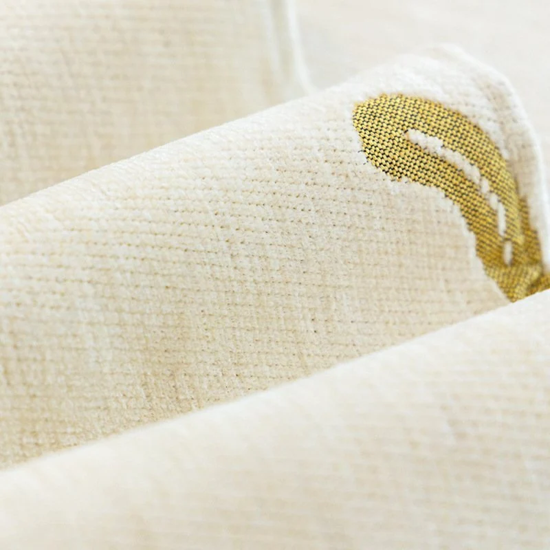 Couverture de Canapé en Chenille Ginkgo Jaune