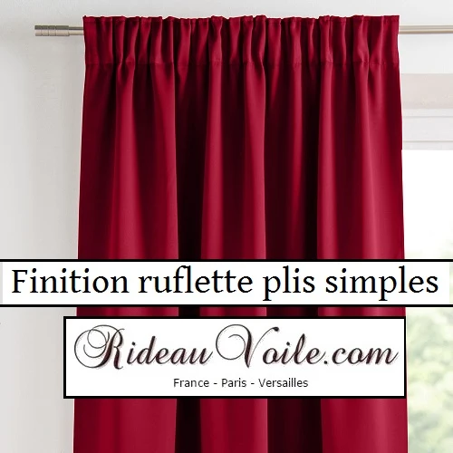Rideauvoile choisir Finition fronce ruflette rideau plis simples sur mesure rideaux