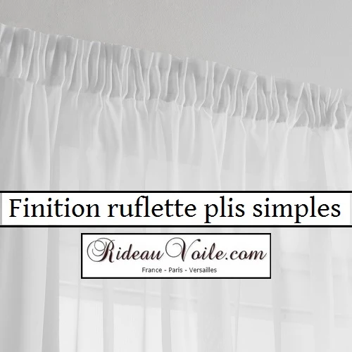 Rideauvoile choisir Finition fronce ruflette rideau plis simples sur mesure rideaux