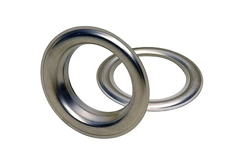 Œillet de rideau en fer/laiton nickelé mat - Diamètre 40mm