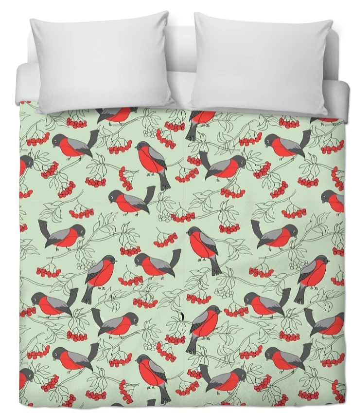 Tissu animaux décoration ameublement mètre rideau motif fleurs oiseaux fleuris