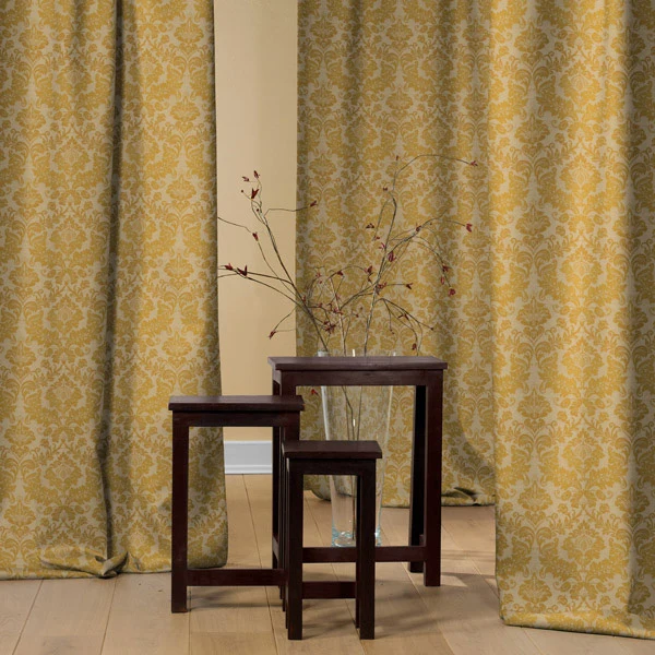 Tissu au mètre ameublement Jacquard Baroque Damassé rideau tapisserie siège Or