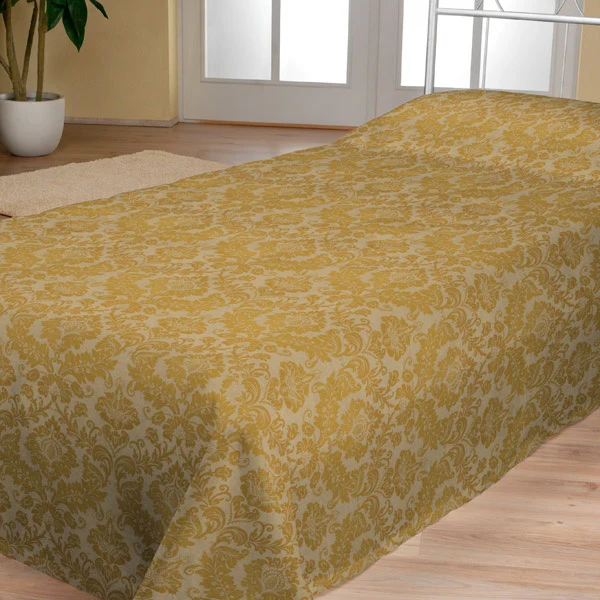 Tissu au mètre ameublement Jacquard Baroque Damassé rideau tapisserie siège Or