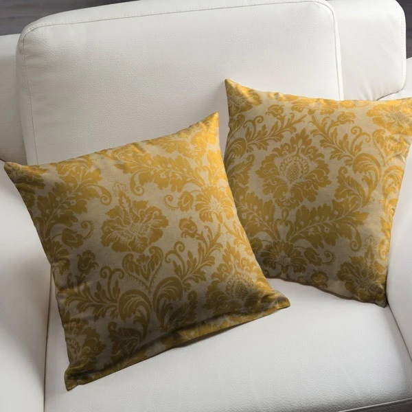 Tissu au mètre ameublement Jacquard Baroque Damassé rideau tapisserie siège Or