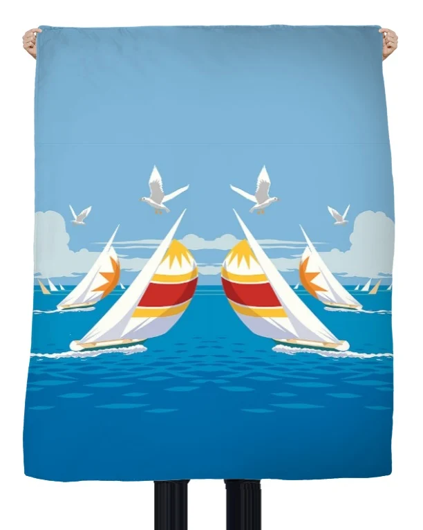 Boutique Paris tissu ameublement motif imprimé Marin bateau mer mètre rideau couette