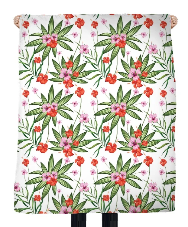 Tissu ameublement au mètre motif fleur fleuri rideau voilage tapisserie siège