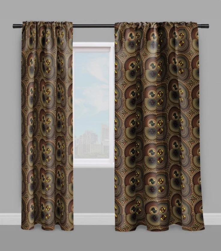 Tissu ameublement décoration Africain Wax au mètre motif rideau tapisserie siège