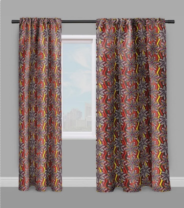 Tissu ameublement Ethnique Africain au mètre déco fleur rideau tapisserie siège