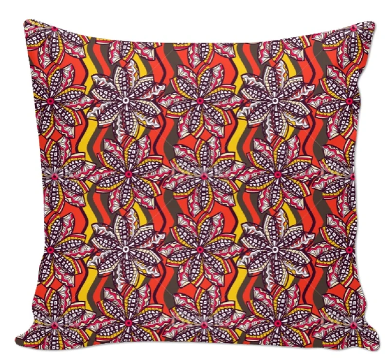 Tissu ameublement Ethnique Africain au mètre déco fleur rideau tapisserie siège