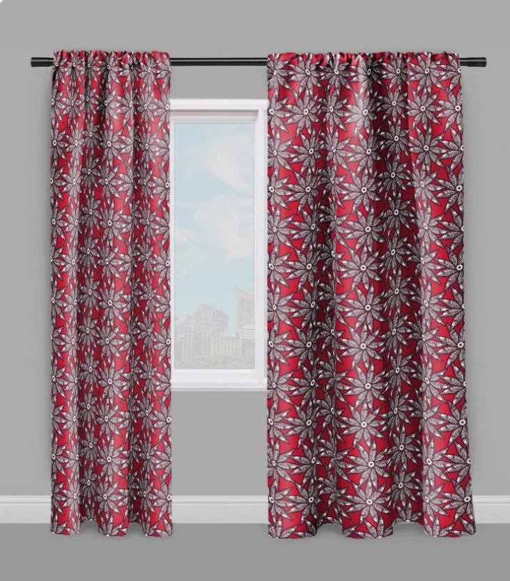 Tissu ameublement mètre motif fleurs rideau flowers fabrics curtain upholstery