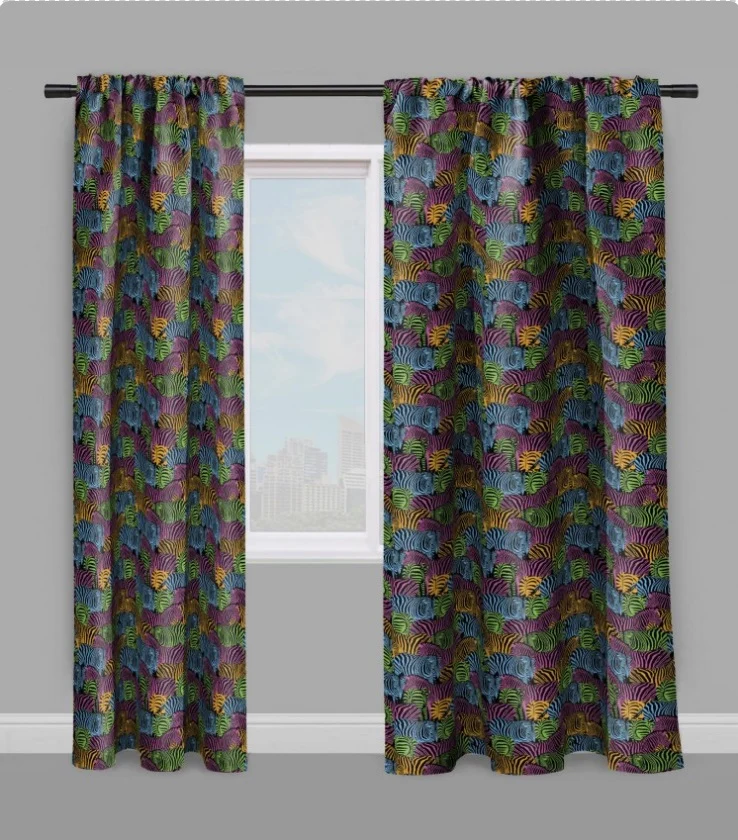 Tissu Africain décoration tapisserie au mètre motif Ankara pagne Wax rideau siège