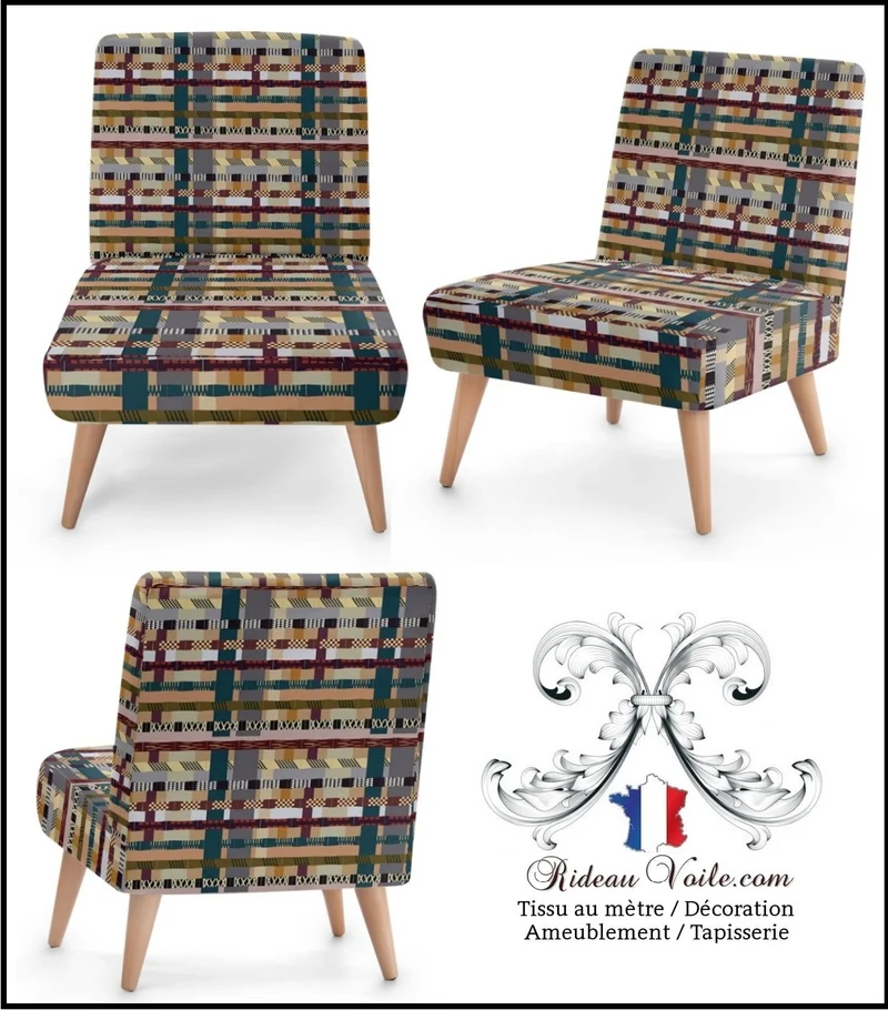 Tissu motif Africain au mètre rideau siège ameublement décoration tapisserie ethnique