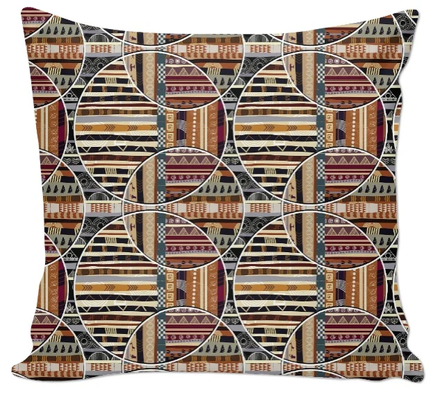Tissu ameublement décoration tapisserie ethnique motif Africain au mètre rideau siège