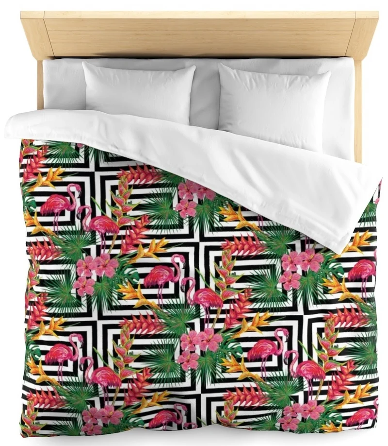 Tissu occultant ignifugé ameublement motif exotique tropical plante mètre rideau jungle