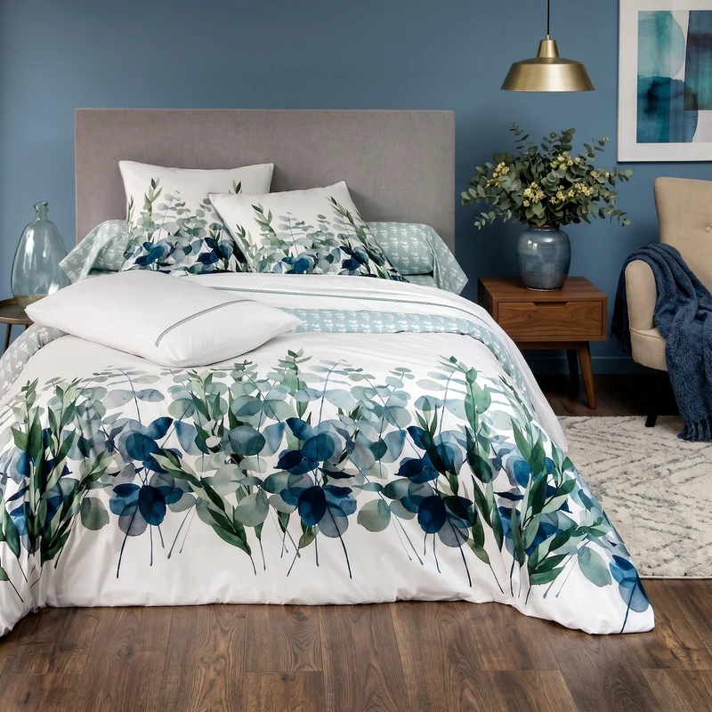 Drap housse Eucalyptus - Percale de coton