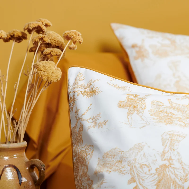 Taie de traversin Rêve en Or - Percale de coton