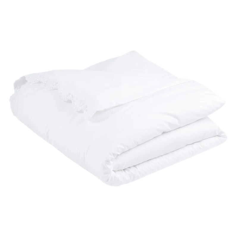 Housse de couette brodée Héloïse - Percale de coton