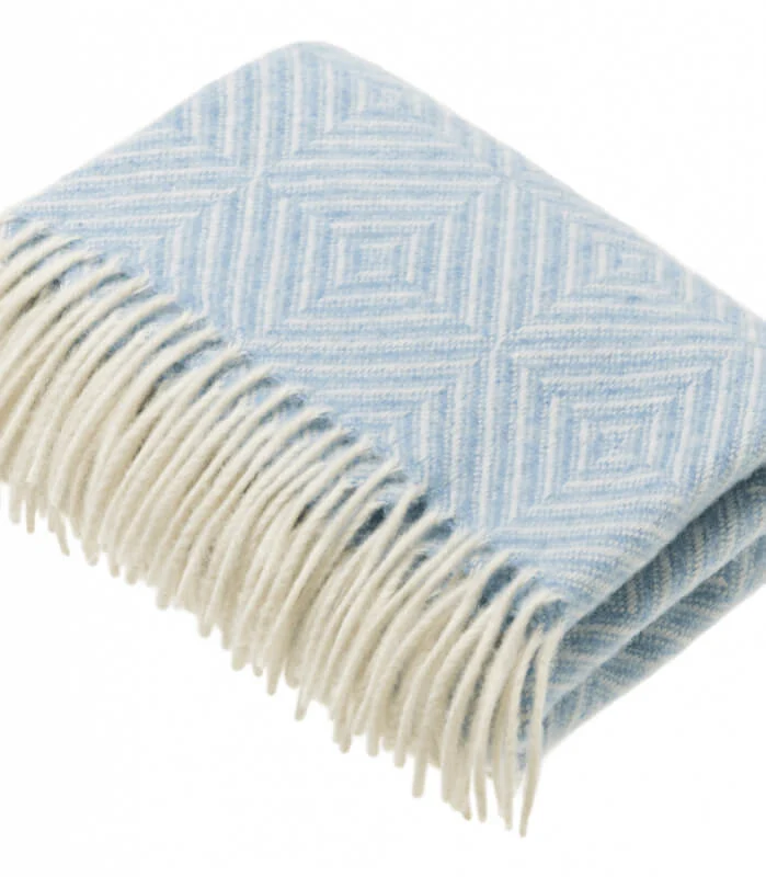 Couverture Bébé Mérinos Bleu 75 X 125 cm