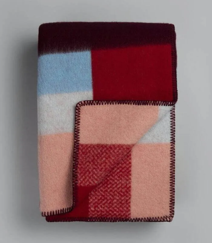 Plaid Pure Laine Mikkel Rouge 135 X 200 cm