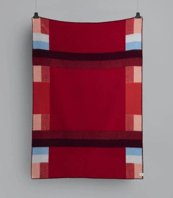 Plaid Pure Laine Mikkel Rouge 135 X 200 cm