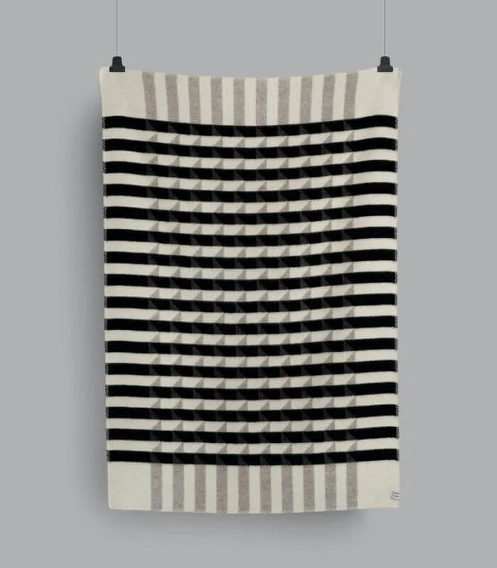 Plaid Pure Laine Design Kvam Gris 135 X 200 cm