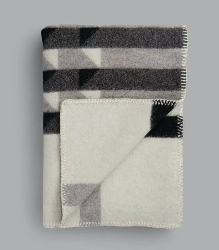 Plaid Pure Laine Design Kvam Gris 135 X 200 cm