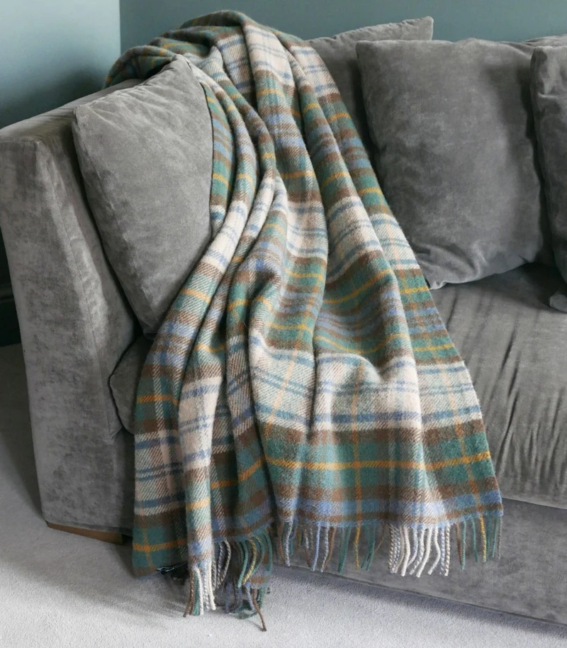 Plaid Pure Laine Écossais Antique Dress Gordon 150 X 183 cm