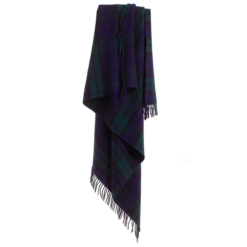 Plaid Pure Laine Écossais Black Watch 150 X 183 cm
